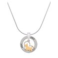 thumbnail image 1 of Delight Jewelry Two-tone Scottie Dog Silhouette Heart Joy Ring Charm Necklace, 18", 1 of 4