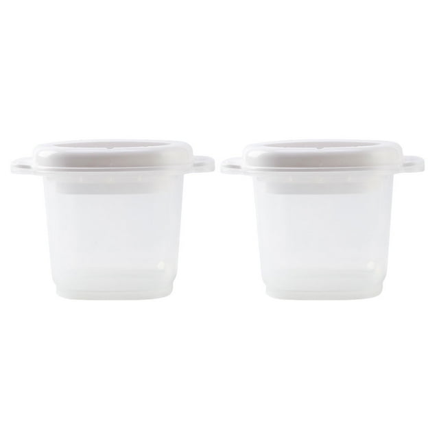 2 Pcs Boîtes de Riz Vapeur pour Bureau Bols à Riz Boîtes de Riz pour Four à Micro-Ondes (Blanc)