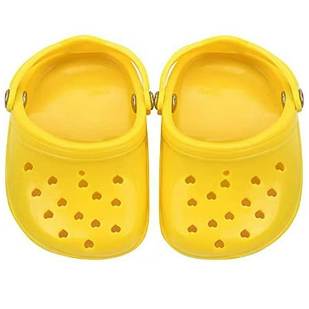 TELOLY Dog Crocs Keeps Feet Dry Puppy Shoes Weatherproof Design Lightweight Dog Boots for Small Dogs Yellow 2.7*1.5*1.5Inch