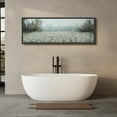 thumbnail image 5 of Large Framed Canvas Print Misty Wildflower Meadow Wall Art Decorative Ready to Hang Painting for Living room Bedroom - 60"x20" Black Frame, 5 of 9