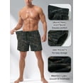 thumbnail image 5 of FEOYA Casual Running Shorts Men's Camo Athletic Shorts Male Camouflage Gym Short Breathable Tennis Activewear Workout Short Elastic Waist Drawstring Cool Streetwear with Pockets L Black, 5 of 7