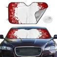 thumbnail image 2 of Balery Winter Christmas Snowflake Windshield Sun Shade, Car Front Window Sunshade Cover ,Automotive Interior Portected Blocks Uv Rays For Car Pickup Truck Suv Accessories- Small, 2 of 7