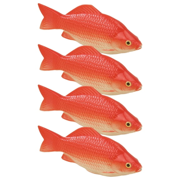 BESTYASH Realistic Red Fish Decor Model Set, Lightweight Foam, 4pcs for Home, Office, Aquarium Decoration