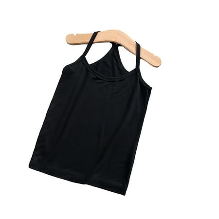 

MXIEZI 3-9T Baby Girls Vest Undershirts Kids Bottoming Fit Tops Toddler Y-Shaped Spaghetti Strap Tops