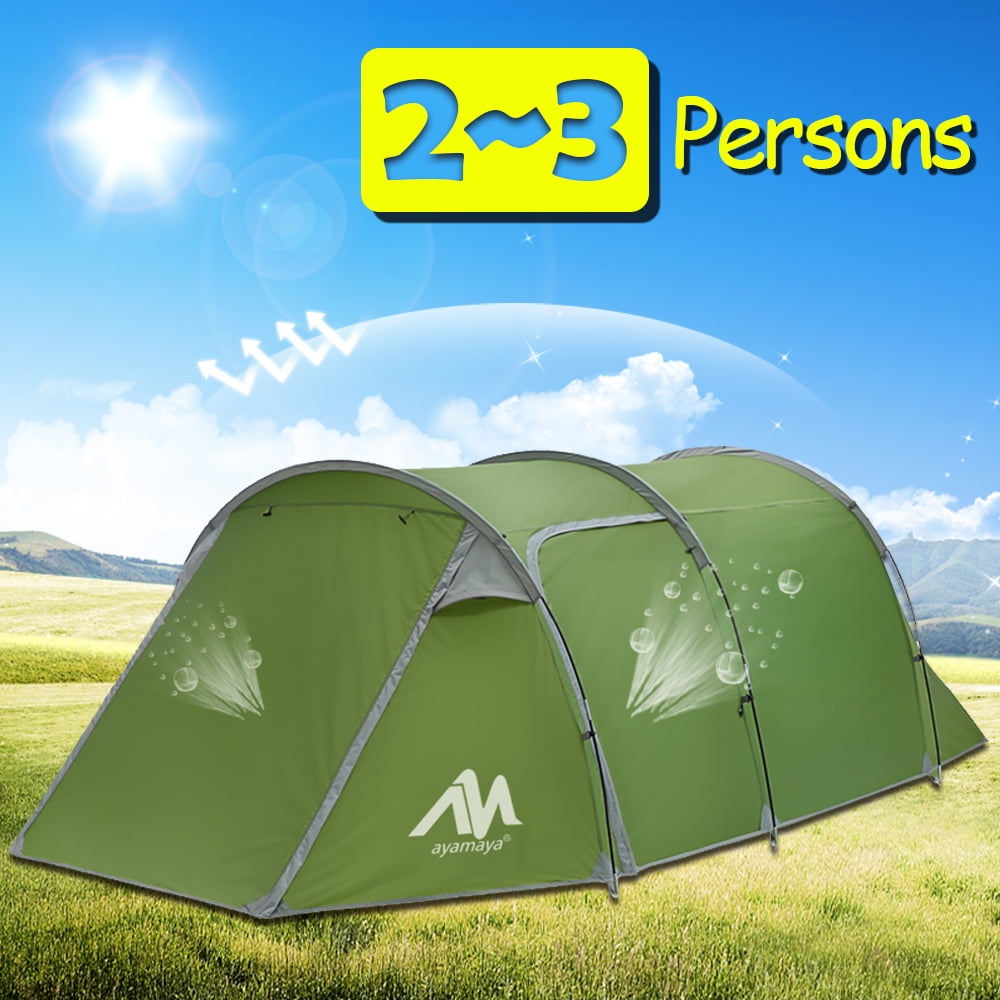5 Person Pop Up Tent Camping Festival Hiking Shelter Family Tent Portable Green 
