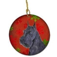 thumbnail image 1 of Carolines Treasures SS4730-CO1 Schnauzer Flocons de Neige Rouges Ornement en Céramique de Noël, 1 of 2