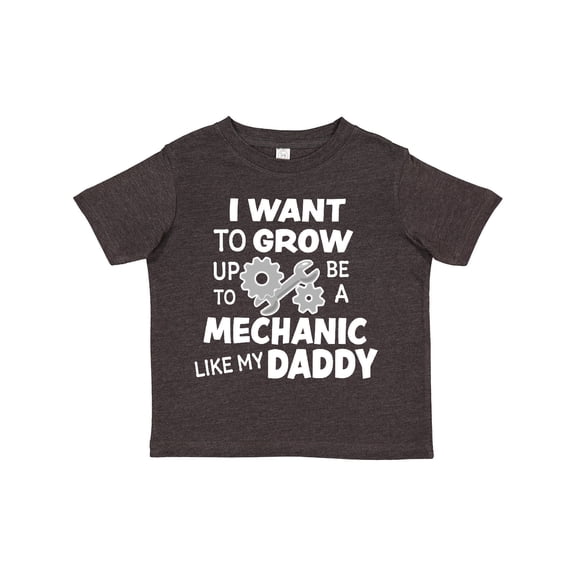 Inktastic I Want To Grow up To Be a Mechanic Like My Daddy Boys or Girls Toddler T-Shirt