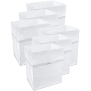 Clean Cubes 13-Gallon Pop-Up Trash Bins, 6-Pack, White – Disposable, Collapsible, with Fitted Trash Bags