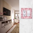 thumbnail image 5 of Yayeee Rocker Switch Wall Plate 2-Gang 4.7"x4.6" Home Decorative Outlet Cover, Pink Cute Cherry Pattern, 5 of 6