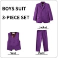 thumbnail image 5 of Boys' Suits Formal Tuxedo Slim Fit Boys Suit Set for Wedding Outfit Teen Boy Dress Clothes, 5 of 12
