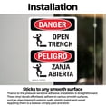 thumbnail image 3 of (2 Pack) Open Trench OSHA Danger Sign 5 Inch X 3.5 Inch Vinyl Label Decal Sticker Weather Resistant, UV Protected for Workplace, Business, and Construction Site, Made in the USA, 3 of 7