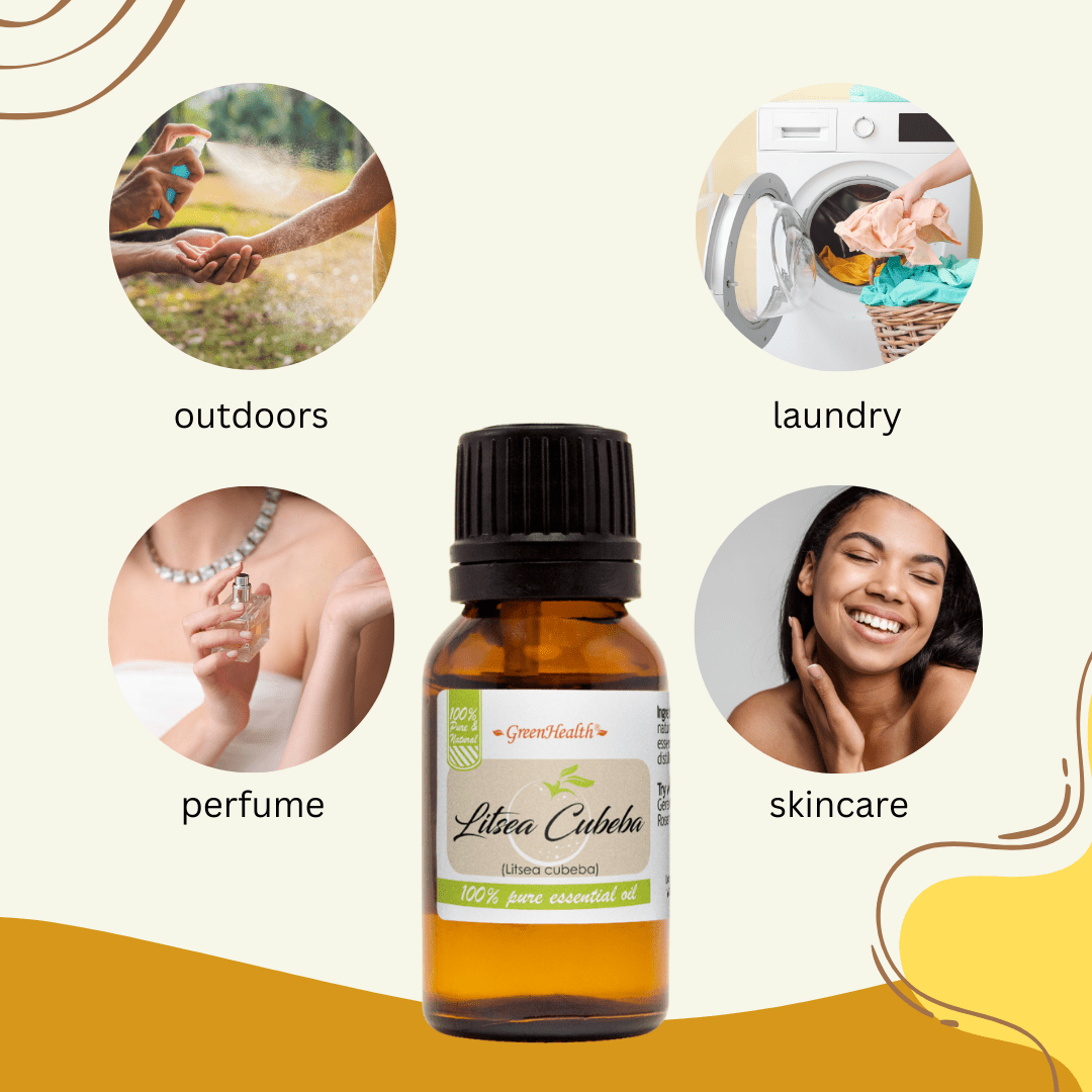 Litsea Cubeba Essential Oil – 4 fl oz | 100% Pure & Natural Oil | Amber Glass Bottle with Cap | for DIY Room Mists, Scent Blends, Candle Crafting & Soap Formulation