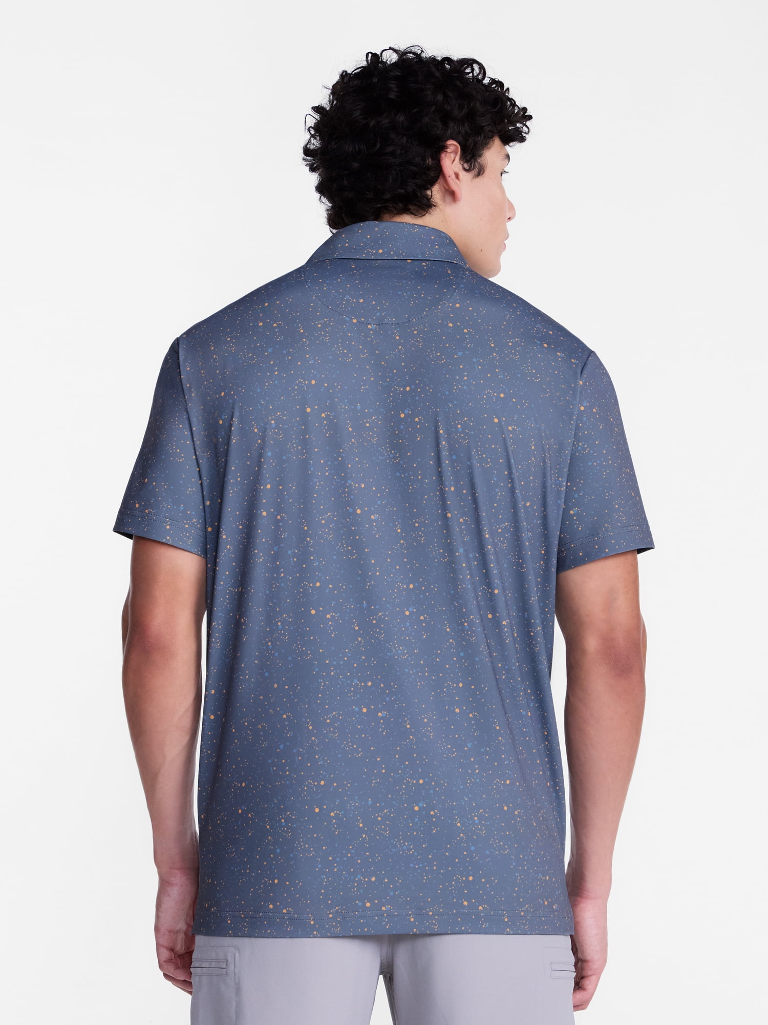 Birdie Bound Splatter Print Golf Polo Shirt, Men's Sizes XS-4XLT