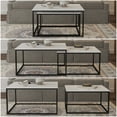 thumbnail image 3 of Chnnmbrn Storage Wood and Metal Coffee Table, White, 3 of 6