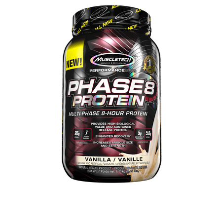 UPC 631656708929 product image for Phase8 Whey Protein Powder, Sustained Release 8-Hour Protein Shake, Vanilla, 22  | upcitemdb.com