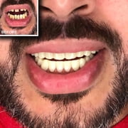 أسنان مرنة مريحة ذات ابتسامة فورية - مجموعة متطابقة علوية وسفلية، ظل طبيعي!