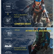 Men Digital Analog Watch Diving Watch Steel Business Wrist Watch Altimeter Compass 100m Waterproof
