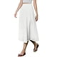 thumbnail image 4 of Faldas Boho Chic de Verano para Mujeres, Cintura Alta, Corte A, Fluidas, Midi con Ojal, M Blanca, 4 of 6