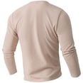 thumbnail image 5 of Timegard Long Sleeve Shirts for Men Fall Casual Breathable Button V Neck Shirts with Pocket Golf Work Solid Color Tee(Khaki,M), 5 of 7