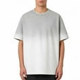 thumbnail image 2 of Stamzod Men's T-Shirts Fashion Vintage Washed Gradient Round Neck Tee Shirts Mens Loose Casual Short Sleeve Oversized Shirt White M, 2 of 5
