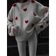 thumbnail image 4 of Suéter navideño con bordado de corazón de Streamgirl para mujer, jersey de punto grueso rosa de gran tamaño, suéteres elegantes de primavera para mujer, 4 of 5