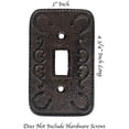 thumbnail image 2 of Urbalabs Western Floral Star Horseshoe Cast Iron Rustic Decorative Light Switch Outlet Wall Plate Covers Rustic Light Switch Covers Single Double 2 Gang Switch Plates (Horseshoe Single Switch), 2 of 7
