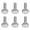 Silver, variant on M Buder 6 Pcs Metal Electric Guitar Tremolo Bridge String Locking Fine Tuning Clamp Screws, 4mm Thread, Silver (1.97 inches / 5.0 cm)