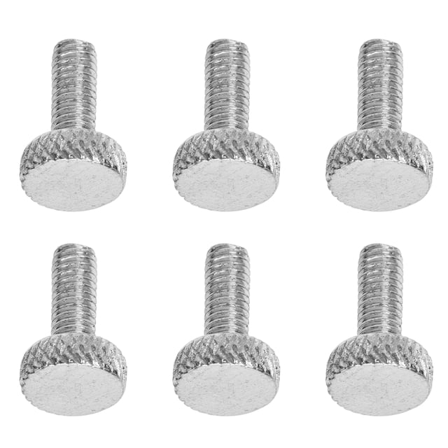 Electric Guitar Fine Tuning Screw, 6 Pcs M4 Thread Tremolo Bridge String Locking Screw Metal Glossy For Replacement Black,Silver,Gold