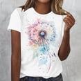 thumbnail image 2 of Birdeem Blouses pour Femmes Mode Féminine Imprimée Manches Courtes Blouse Col Rond T-Shirt Tops Décontractés, 2 of 12