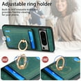 thumbnail image 5 of ELEHOLD Leather Case for Google Pixel 7 Pro Magnetic Detachable Card Holder Magnetic 2 in 1 Wallet Case with Ring Holder Kickstand Compatible with Mag Safe Shockproof Cover,green, 5 of 8