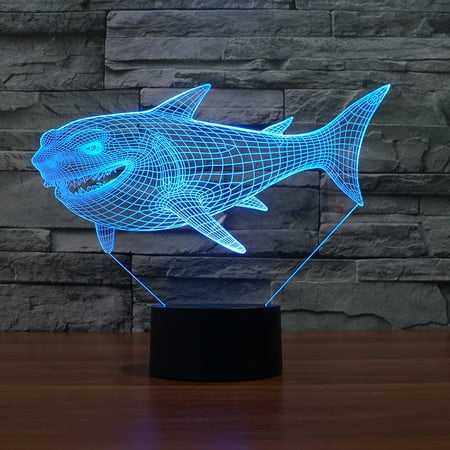 

3D Symphony Light Shark LED Night Light For Decoration Kids Home Gift