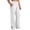 White, variant on Women's Plus Size Flare Dress Pants High Waist Split Hem Bootcut Pants Soft Stretch Pull On office Work Casual Pants with Pockets White