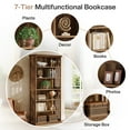 thumbnail image 6 of Tribesigns 6-Tier Bookshelf, 75-Inch Tall Bookcase, Large Bookshelves and Bookcases Freestanding Display Shelves, Wood Book Shelf for Living Room, Home Office, Bedroom, Brown, 6 of 9