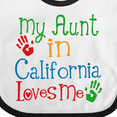 thumbnail image 4 of Inktastic My Aunt in California Loves Me Boys or Girls Baby Bib, 4 of 4