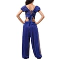 thumbnail image 4 of Sonducket Pantalones de danza del vientre indio para mujer, traje de baile con cordones en la espalda, traje profesional para adultos, ropa azul Type3 NO3, 4 of 6