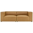 thumbnail image 3 of Modway Mingle Vegan Leather 2-Piece Sectional Sofa Loveseat in Tan, 3 of 10