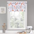 thumbnail image 4 of Tier Curtains, Blue Flower Watercolor Kitchen Curtains, Blue Gray Floral Rod Pocket Window Treatment Tier Pair for Kitchen Bathroom RV Basement Laundry, Set 2, 26 Inch Wide 24 Inch Long, 4 of 6
