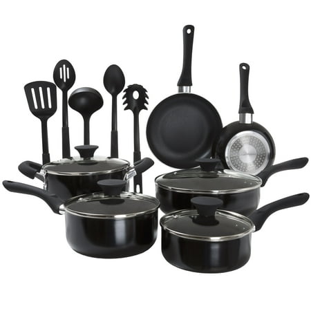 15PC Cookware Set Long Lasting Nonstick, Tempered Glass lids, Dishwasher Safe Allumi-shield with Induction Ready Bottom by Classic Cuisine - (Best Induction Ready Cookware Sets)