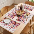 thumbnail image 5 of Spring Flowers Placemats Set of 8 Weeping Blossom Vine Floral Leaves Place Mats Indoor Wipeable Table Mats Washable Cloth Dining Table Placemats for Kitchen Holiday Party Home Decor 13x19 Inch, 5 of 9