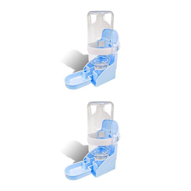 Methold Dispensador de agua automático tipo colgante para mascotas, jaula para animales, bebedero de reposición de 500ml, contenedor transparente, Azul 2piezas Methold CBP175811