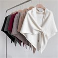 thumbnail image 6 of Winter Shawl Wraps Knit Cashmere Sweater Shawl 74.8x50.4in Reusable Sweater Shawl Scarf Beige, 6 of 6