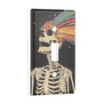 thumbnail image 2 of Yayeee Toggle Light Switch Wall Plate 1-Gang 4.5"x2.7" Home Decorative Outlet Cover, Black Skeleton, 2 of 7