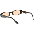 thumbnail image 4 of Extreme Thin Small Lens Rectangle Sunglasses Color Tinted 49mm (Black / Orange), 4 of 4