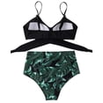 thumbnail image 5 of Women Cross Wrap Halter Bikini Set High Waisted Bathing Suits Push Up Two Piece Swimsuits, 5 of 8