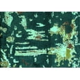 thumbnail image 1 of Ahgly Company Indoor Rectangle Oriental Turquoise Blue Modern Area Rugs, 3' x 5', 1 of 4