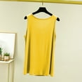 thumbnail image 4 of Wyobmus Women Tank Tops Summer Loose Fit Pleated Front Crew Neck Camisole Tops Trendy Sleeveless Flowy Blouses Yellow, 4 of 8