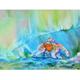 thumbnail image 2 of Art by Leslie Franklin 32x25 White Modern Wood Framed Museum Art Print Titled - By the Light of Aurora, 2 of 4