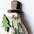 thumbnail image 3 of Rustic Mini Wood Standing Snowman & Santa Claus Figurines Christmas Ornament Tabletop Mantle Centerpiece Decoration Wood Antique Snowmen Santa Happy Christmas Winter Decor 9.75" H, 3 of 7