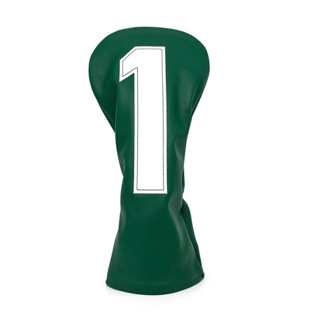 CSChome Housse de Golf en Cuir Faux Cuir Housse de Tête de Club de Golf Style Britannique Vert Imperméable Résistant à l'Usure Protection de Tête Accessoires de Club de Golf
