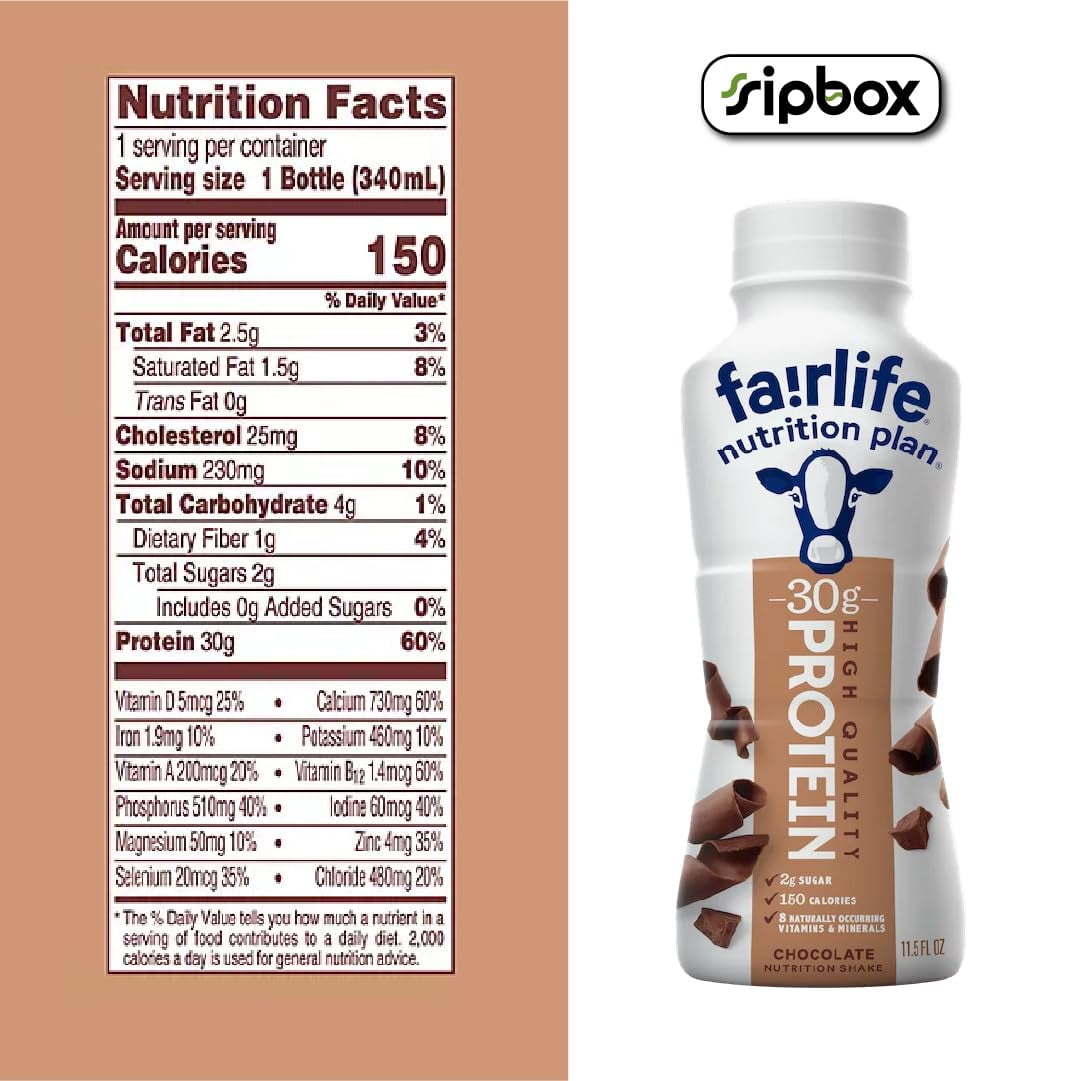 Fairlife Nutrition Plan 30g Protein Shake, Chocolate (11.5 fl. oz, 8 Pack)